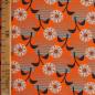 Preview: Dekostoff Canvas Blumenmuster orange